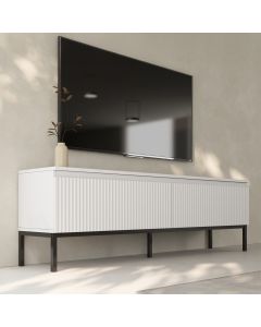 Mobile TV scanalato modello Logan colore Bianco