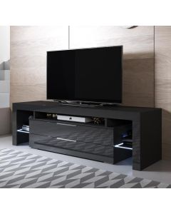 Mobile TV modello Selma (160x53cm) colore nero con LED RGB