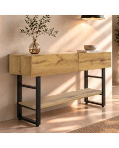 Mobiletto da ingresso Factory R1 (139 cm) in colore Rovere Europeo