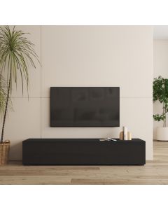 Mobile TV Nero 160 cm con piedini 2 cm Nora H2