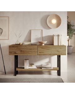 Mobiletto da ingresso Factory R1 (139 cm) in colore pino 