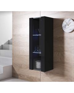 Vetrina pensile modello Luke V2 (40x126cm) colore nero