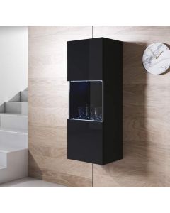 Vetrina pensile modello Luke V3 (40x126cm) colore nero