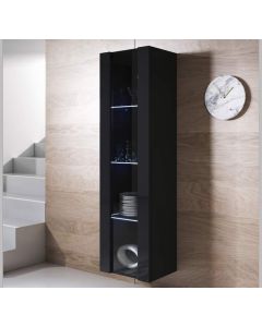 Vetrina pensile modello Luke V5 (40x165cm) colore nero