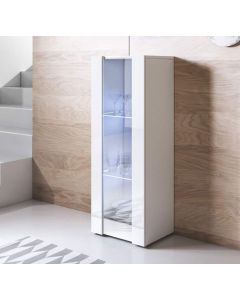 Vetrina modello Luke V2 (40x128cm) colore bianco con piedini standard