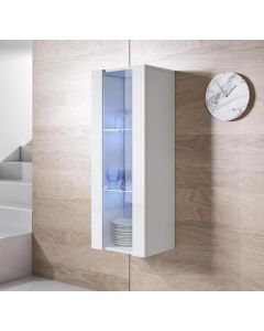 Vetrina pensile modello Luke V2 (40x126cm) colore bianco