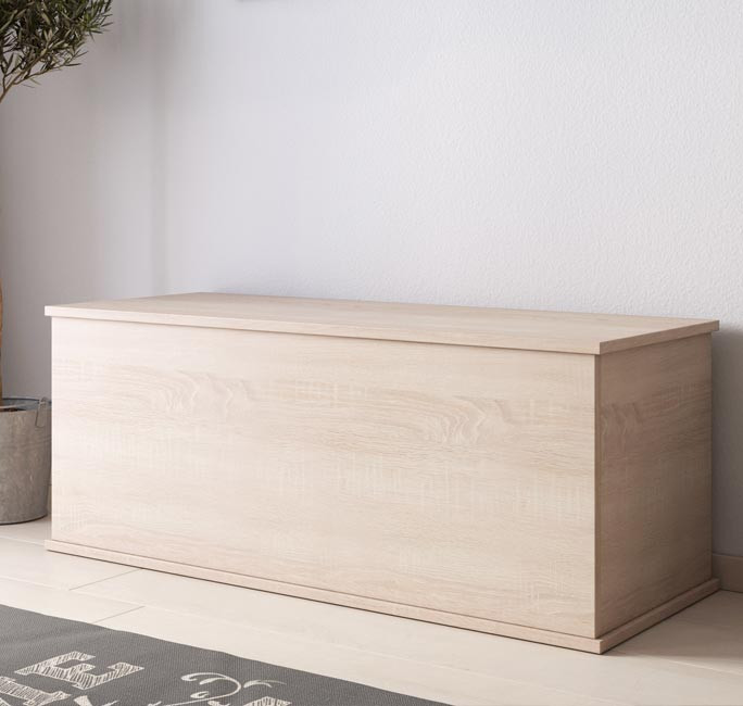 Baule Contenitore Ariel In Melamina Lucida - 100x40x40 Cm Nero Per Casa - Foto 2