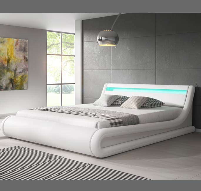 Letto Contenitore In Ecopelle Bianco Prezzi - Arredamento Vendita Online A Basso Prezzo Letti ...