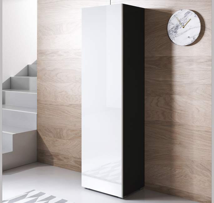 40x167cm muebles bonitos Mobile Modello Luke V4 Colore Nero y Bianco con Piedini Standard 