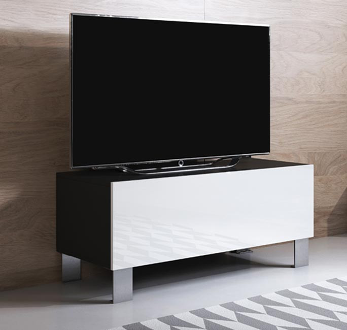 mobile-tv-luke-h1-100x30-piedini-aluminium-nero-bianco