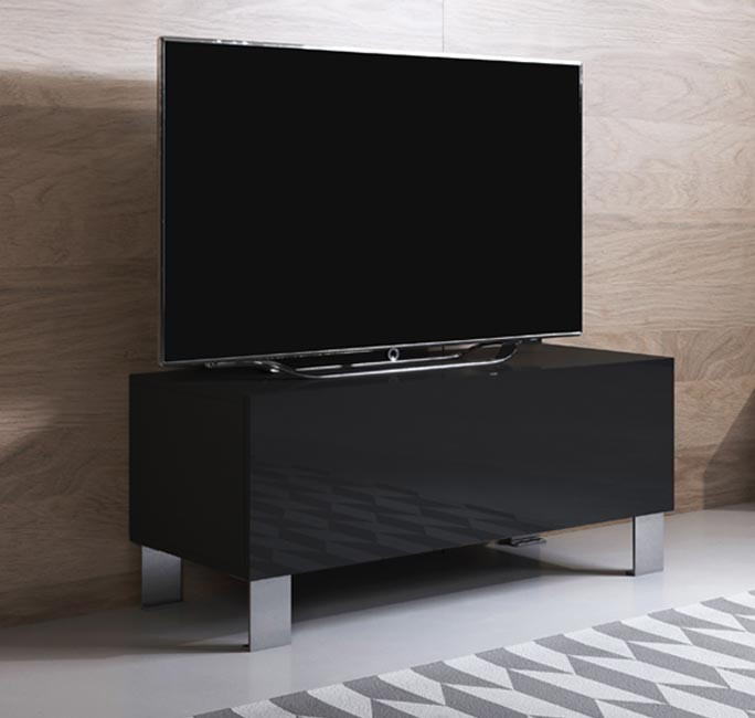 mobile-tv-luke-h1-100x30-piedini-aluminium-nero