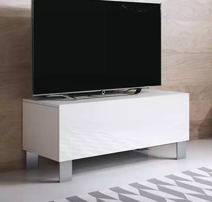 mobile-tv-luke-h1-100x30-zampe-aluminium-bianco