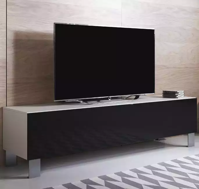 mobile-tv-luke-h2-160x30-piedini-alluminio-bianco-nero