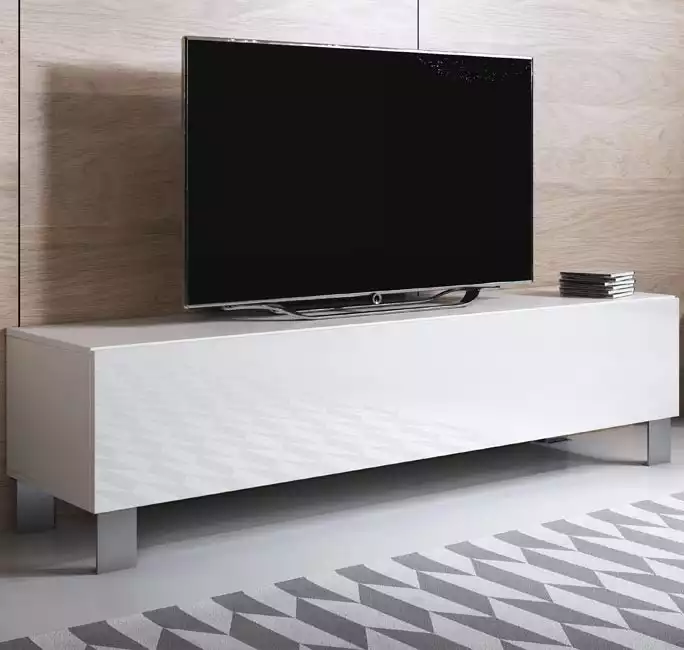 mobile-tv-luke-h2-160x30-zampe-alluminio-bianco