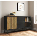 credenza-nero-rovere-eos-154-cm-lux