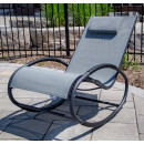 Tumbona wave Rocker - Aluminum - Grey on Matte Black