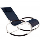 Tumbona wave Rocker - Aluminum - Navy on Matte White