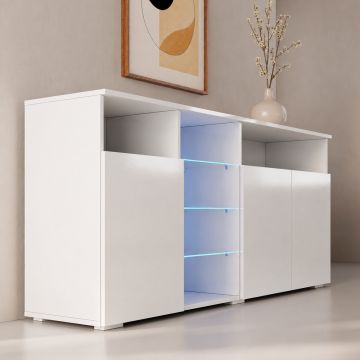 Credenza modello Clark colore bianco (150x70x35cm)