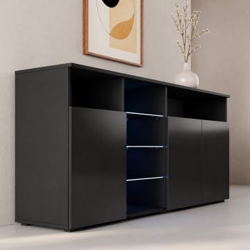 Credenza modello Clark colore nero (150x70x35cm)