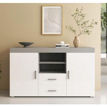 Credenza modello Roque colore grigio e bianco