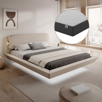 Letto sospeso Diana con materasso in beige (180x200 cm)