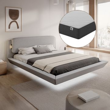 Letto sospeso Diana con materasso in grigio (150x190 cm)