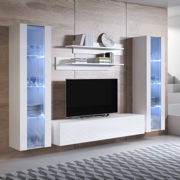 Mobile componibile Luke 8A bianco (2,6m)
