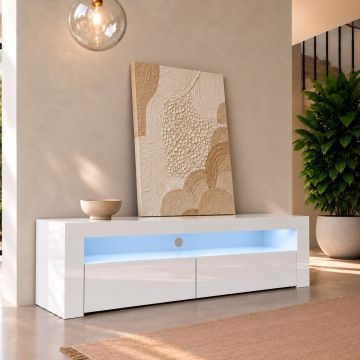 Mobile TV modello Aker (140x50,5cm) colore bianco