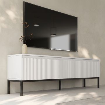 Mobile TV scanalato modello Logan colore Bianco