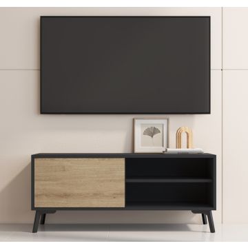 mueble-tv-kai-en-color-negro-y-sonoma-mate-de-100-cm