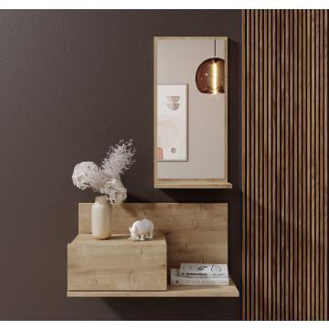 Mobile da ingresso Isabela con cassetto e specchio colore safir