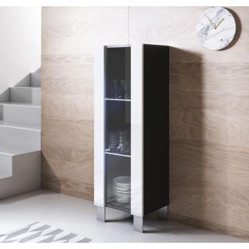 vetrinetta-luke-v2-40x126cm-piedini-alluminio-nero-bianco_1