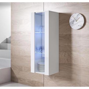 Vetrina pensile modello Luke V2 (40x126cm) colore bianco