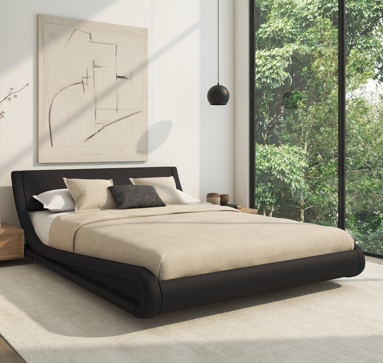 Letto matrimoniale Alessia Nero