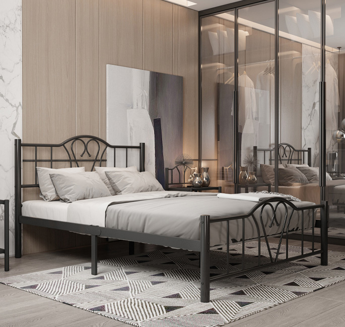 Letto matrimoniale Abril Nero