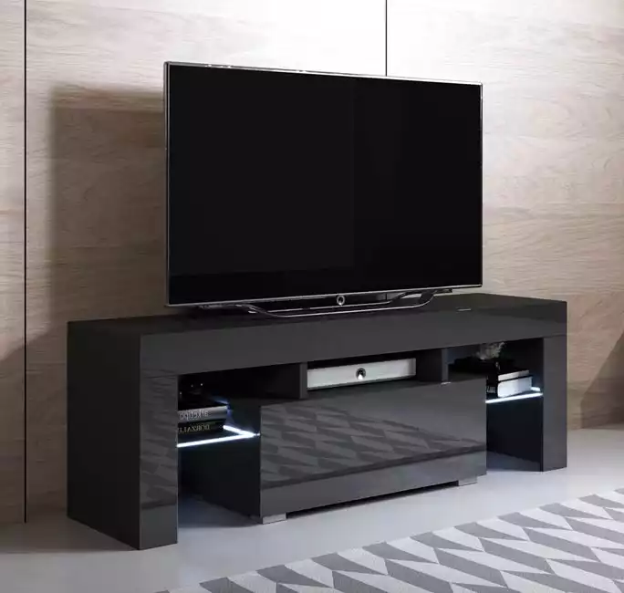 Mobile TV modello Elio (130x45cm) colore nero con LED
