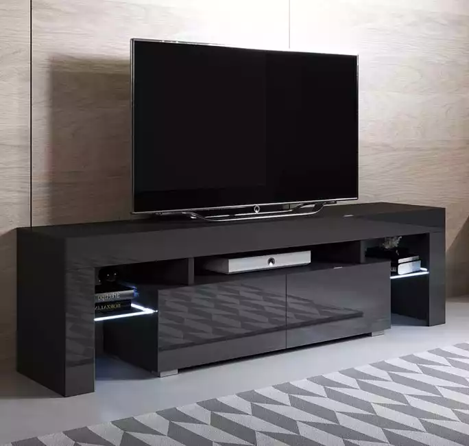 Mobile TV modello Unai (160x45cm) colore nero con LED RGB