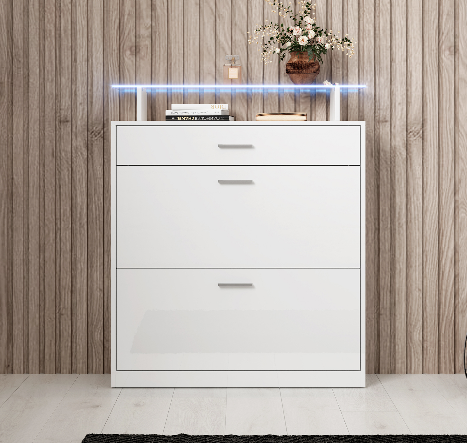 Scarpiera da ingresso Paola bianco