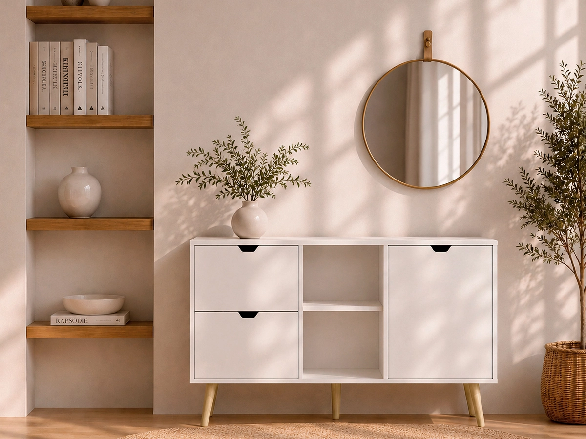 Credenza modello Leo colore Bianco Opaco